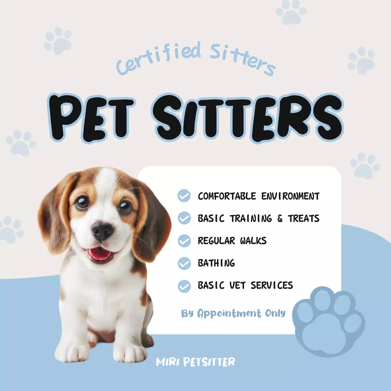 Blue Simple Pet Promotion Social Media Post