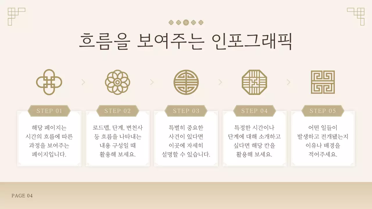 베이지 전통 명절 프레젠테이션