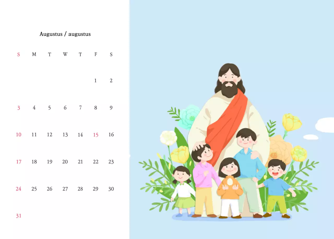 Warme kleurenKerken met schattige illustraties