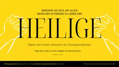 Eine einfache Kirche in Gelb und Schwarz Sitzung 2 Zonale Anbetung Eröffnung MainTitle