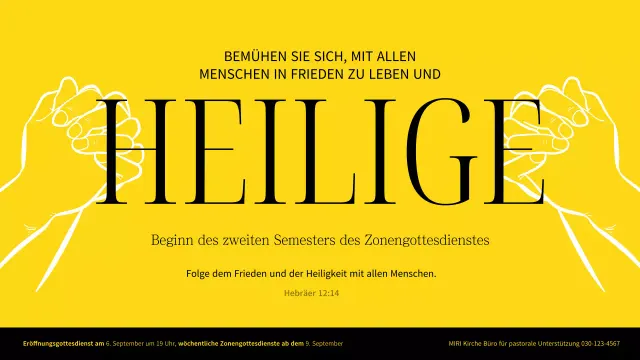 Eine einfache Kirche in Gelb und Schwarz Sitzung 2 Zonale Anbetung Eröffnung MainTitle