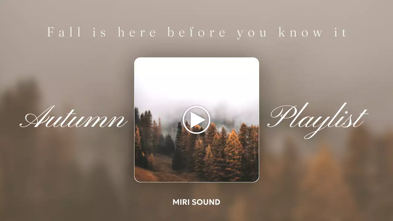 Beige Elegant Autumn Playlist YouTube Thumbnail