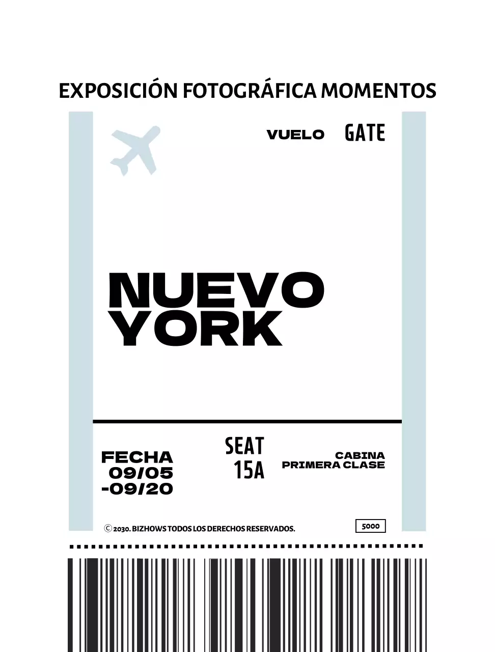 Papel pintado de embalaje sencillo con forma de billete de avión