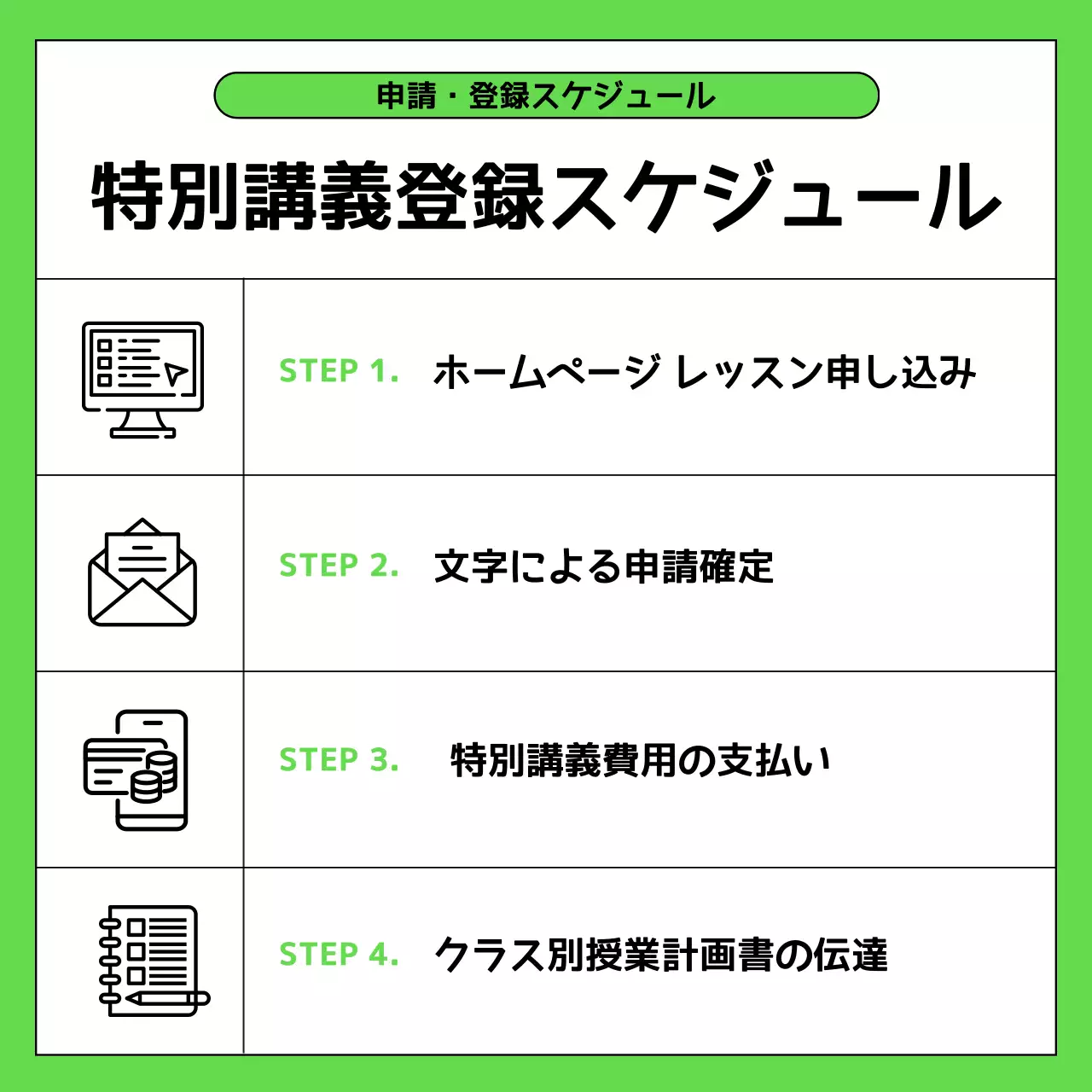 緑 シンプル 教育 プラン Instagram カルーセル