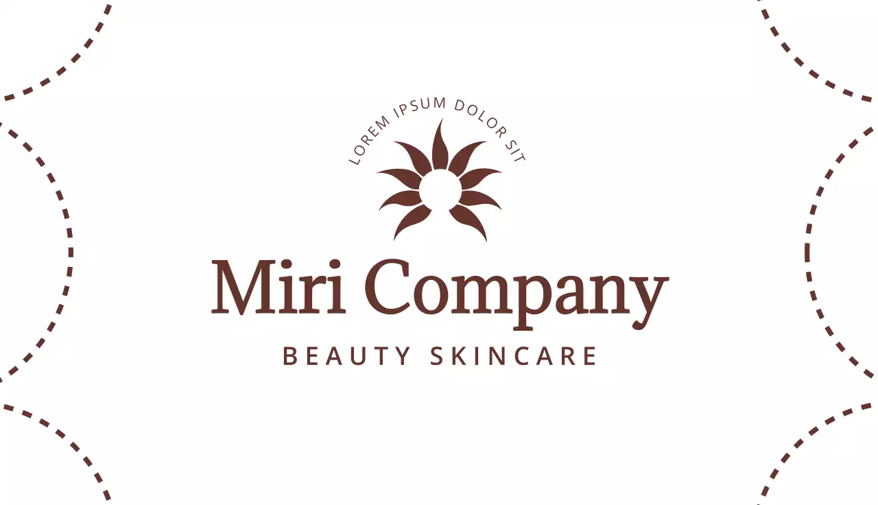 Brown Simple Skincare Business Card