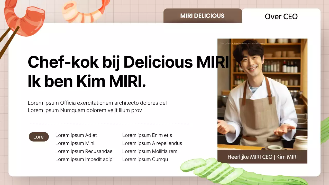 Gele, schone restaurantproducten promoten