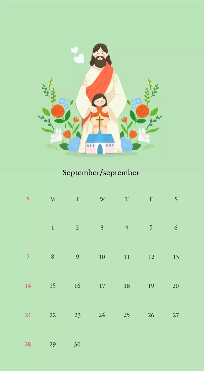 Warme kleurenKerken met schattige illustraties