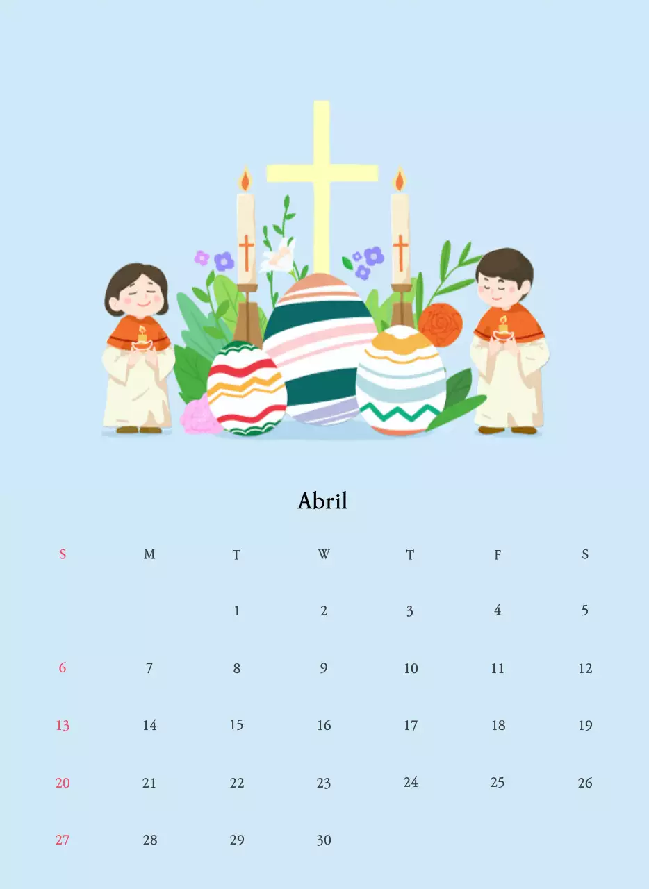 Colores cálidosIglesias con simpáticas ilustraciones