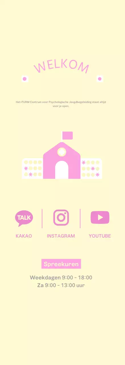 Schattig lang behang voor school in geel