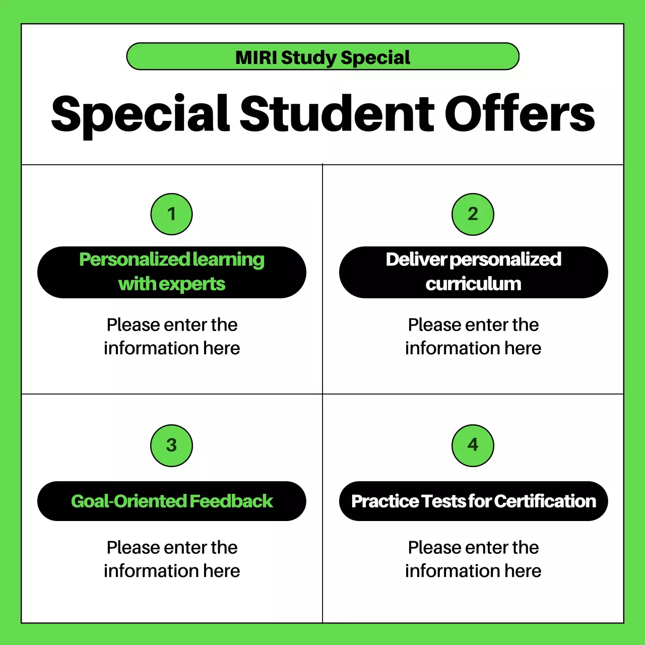Green Modern Study Promotion Instagram Carousel