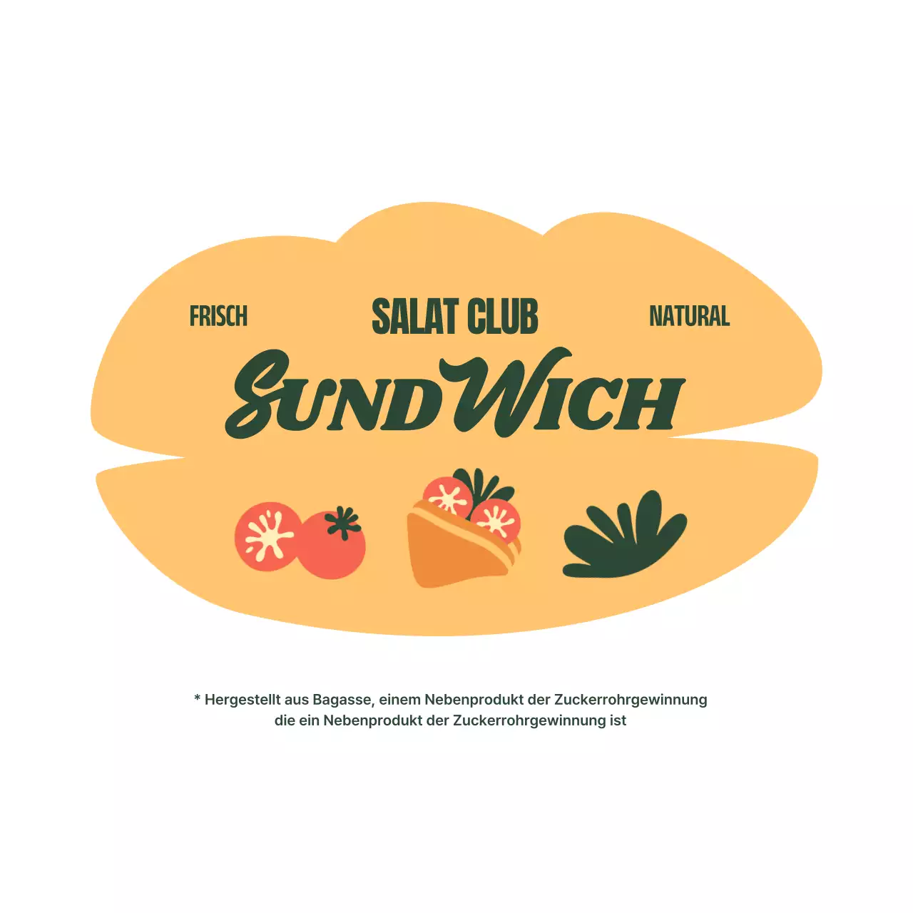 Sandwich-Logo-Lunchbox in natürlicher Stimmung