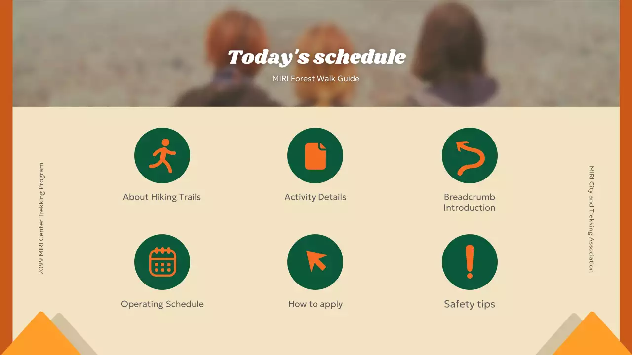 Green Rustic Trekking Schedule Presentation