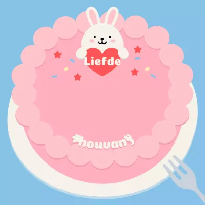 Vier het met een roze taart