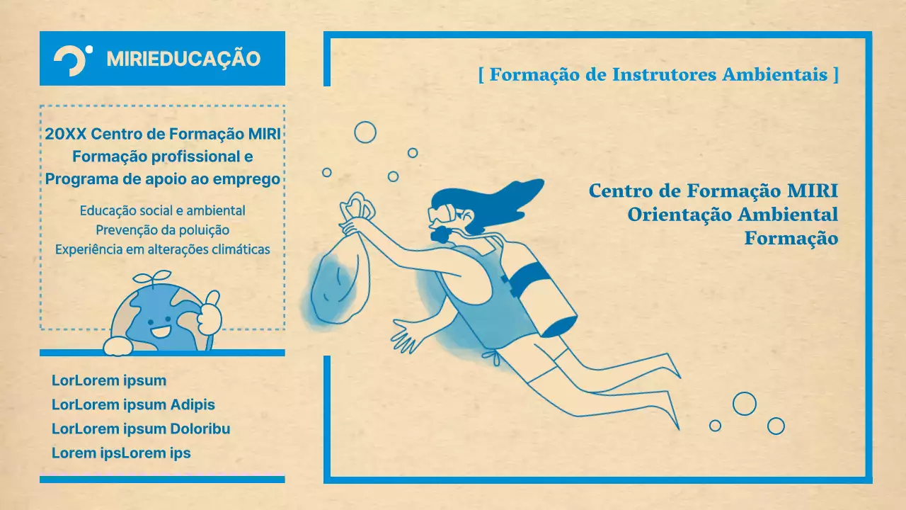Mapeadores ambientais limpos, azuis e castanhos