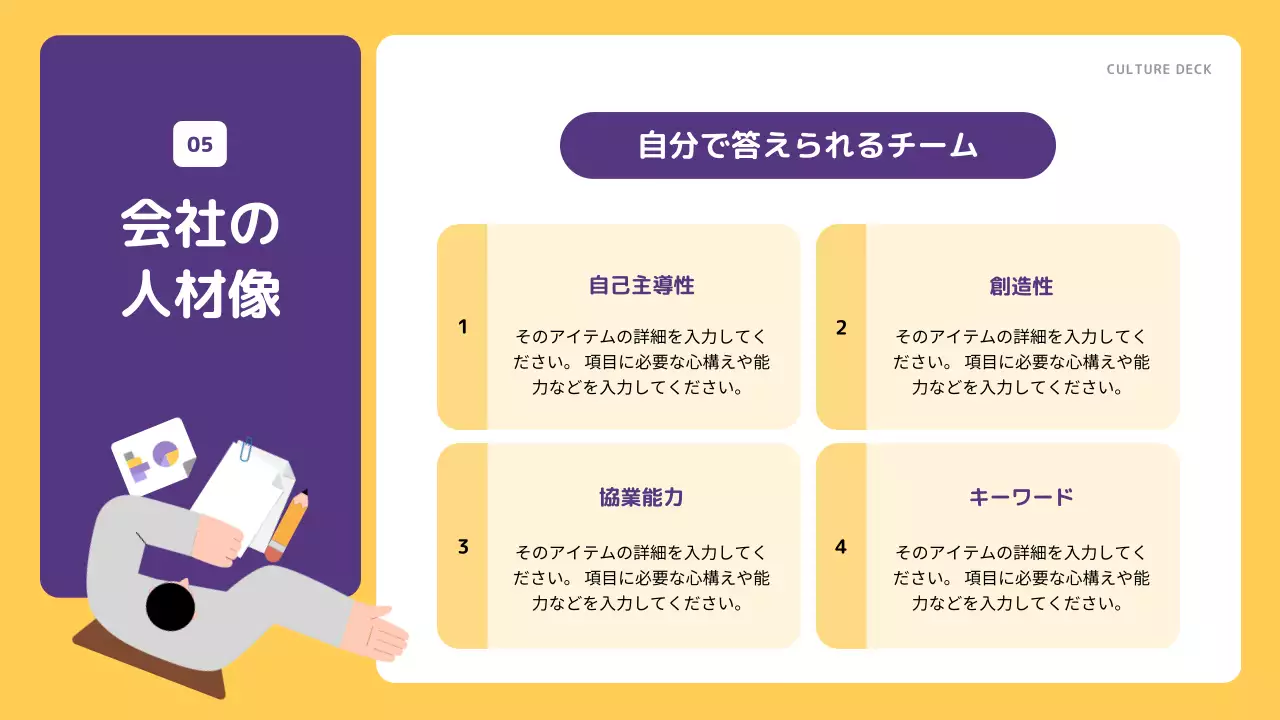 黄色 モダン ビジネス プラン プレゼンテーション