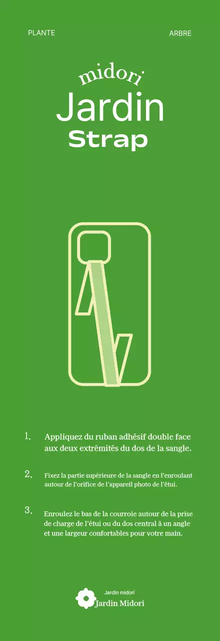 Fond d'écran de jardin botanique écologique pour les sangles de téléphone goodies