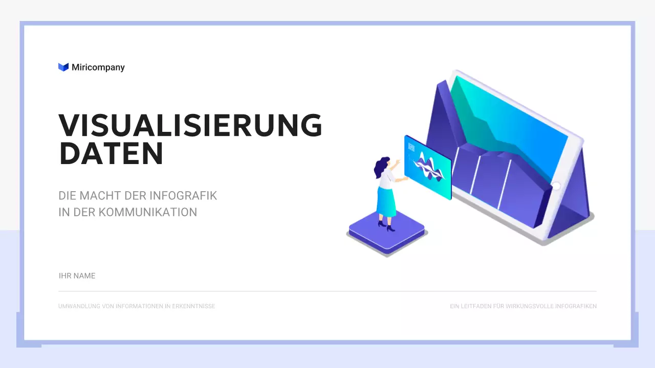 blaue moderne Infografik Bericht