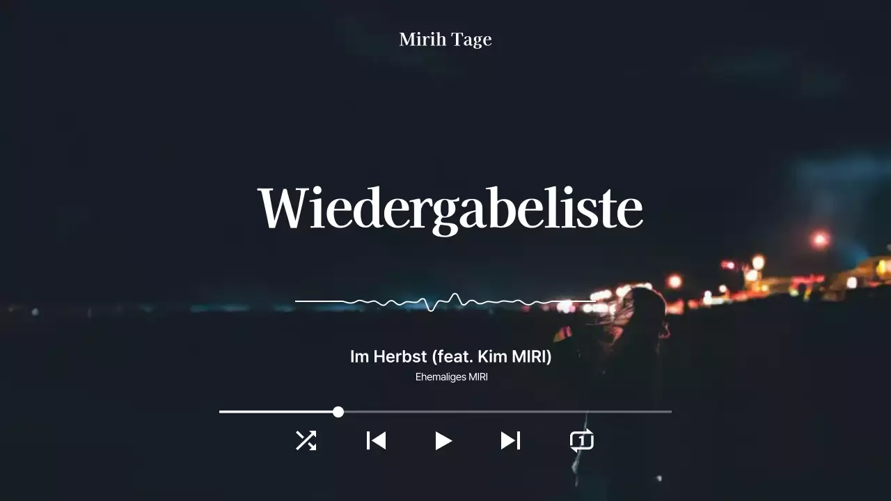 Schwarze moderne Musik Wiedergabeliste Miniaturansicht