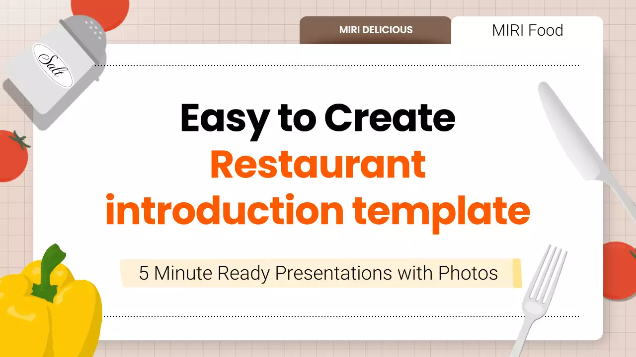 Orange Modern Restaurant Guide Presentation