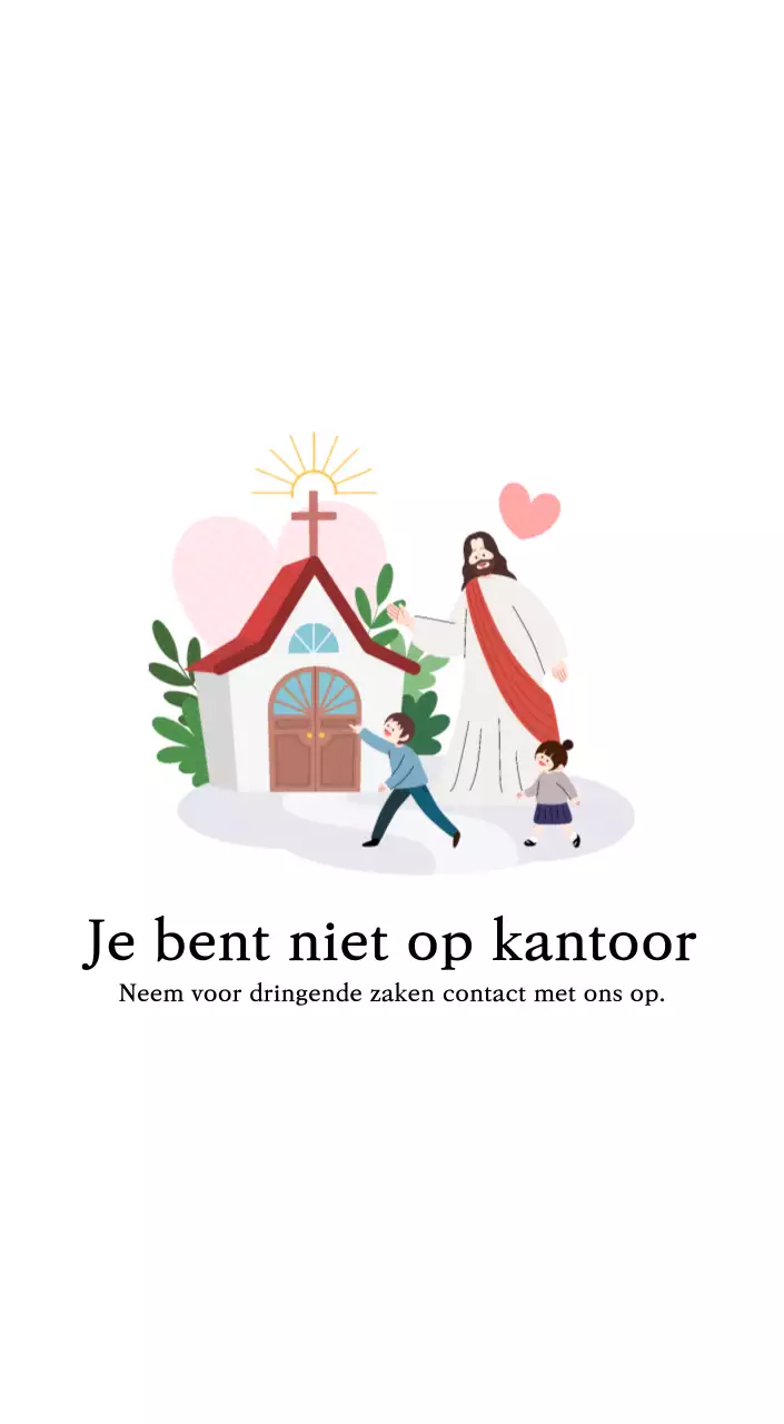 Warme kleurenKerken met schattige illustraties