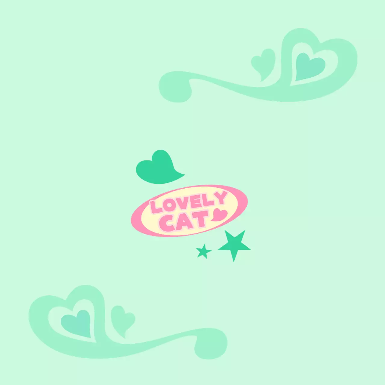 Wallpaper pendukung berwarna pastel dan kitsch