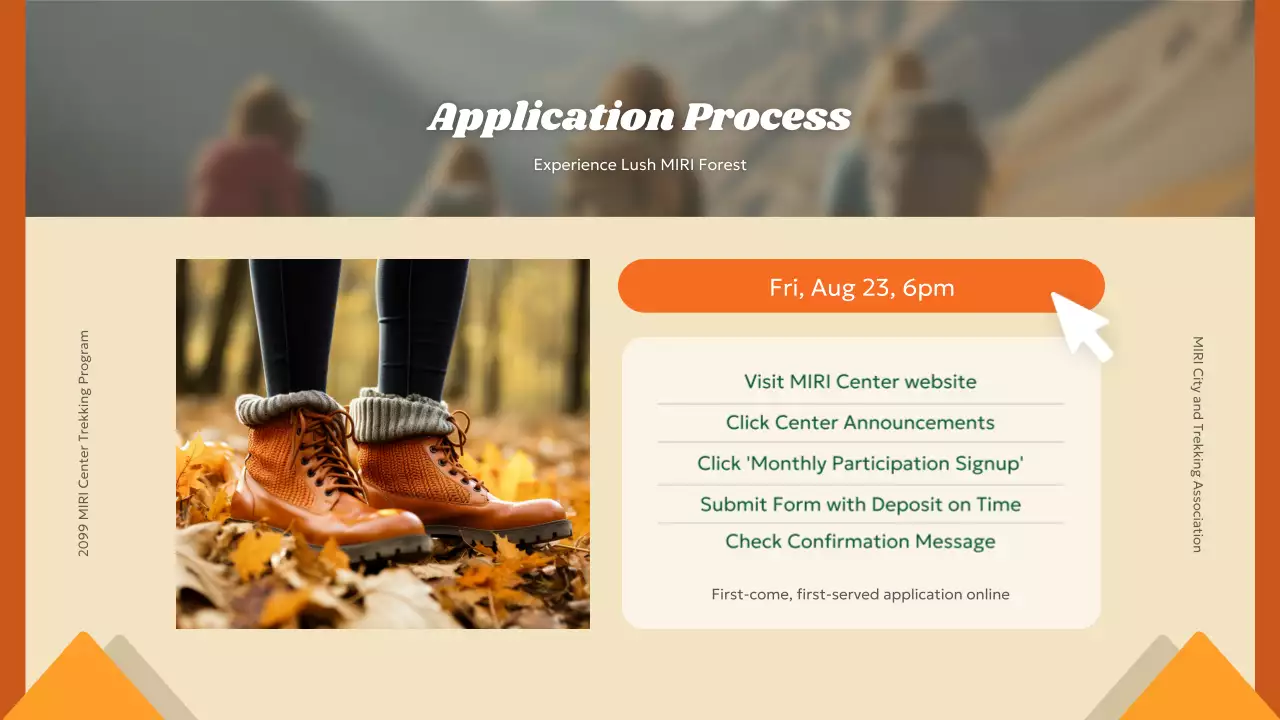 Green Rustic Trekking Schedule Presentation