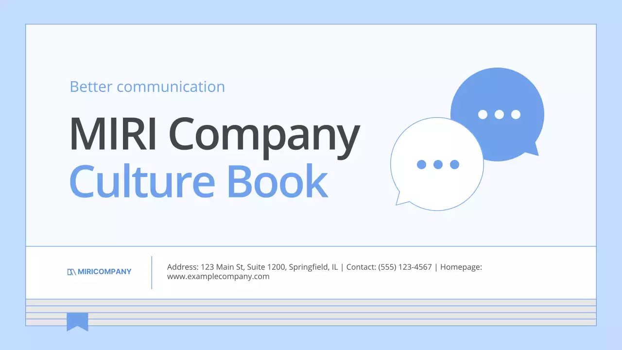 Blue Minimal Company Guide Presentation