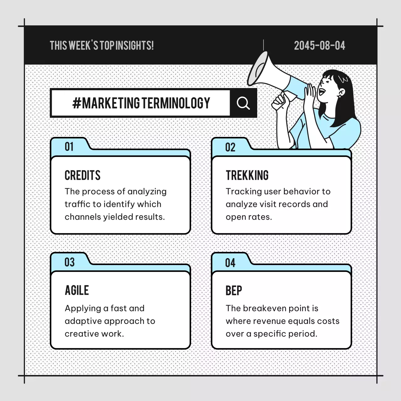 Blue Modern Marketing Newsletter Instagram Carousel