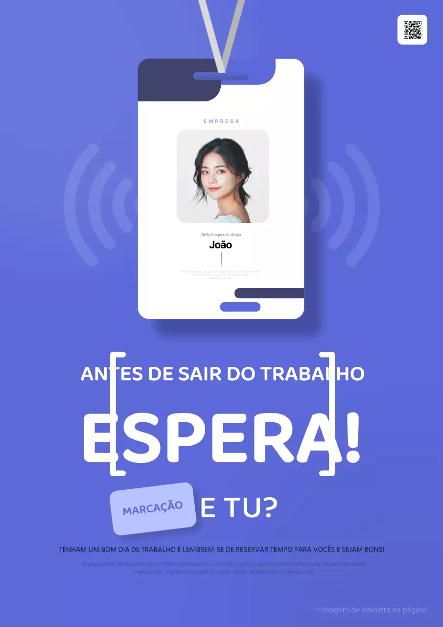 Campanha azul do Dia do Local de Trabalho Moderno