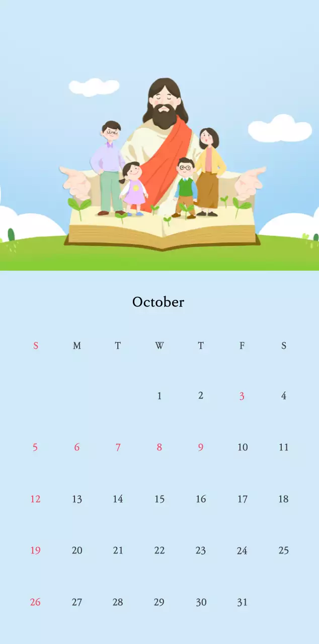 Warm colorsChurches with cute illustrations