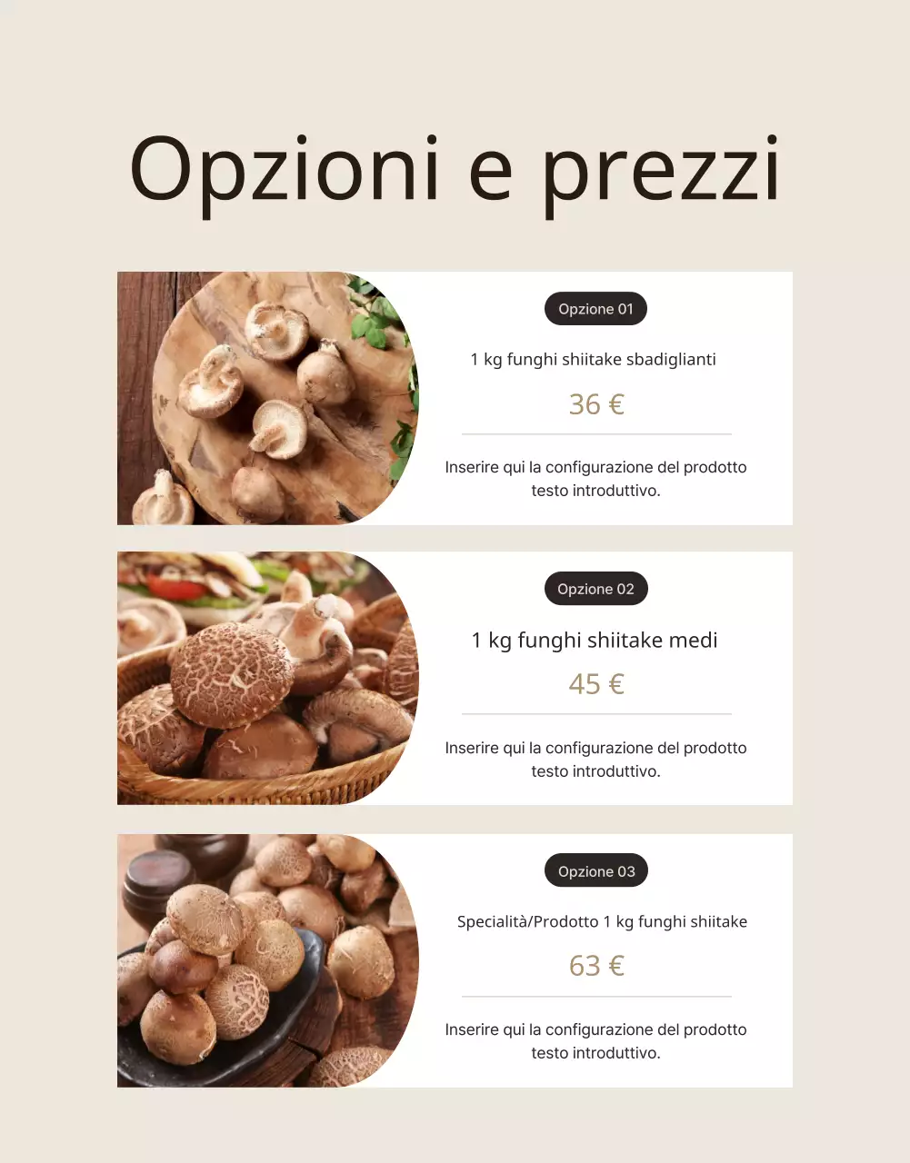 Funghi shiitake marroni e ordinati ad