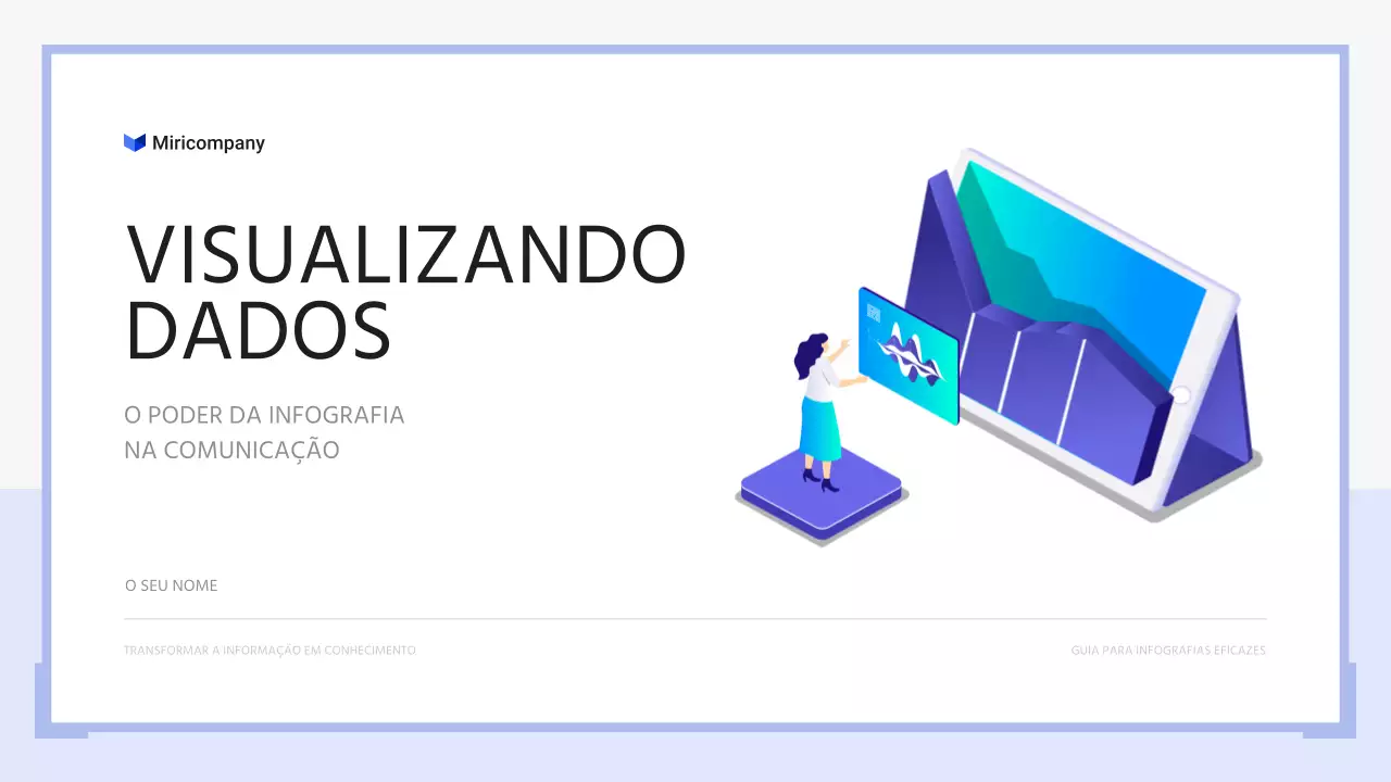 relatório infográfico moderno azul