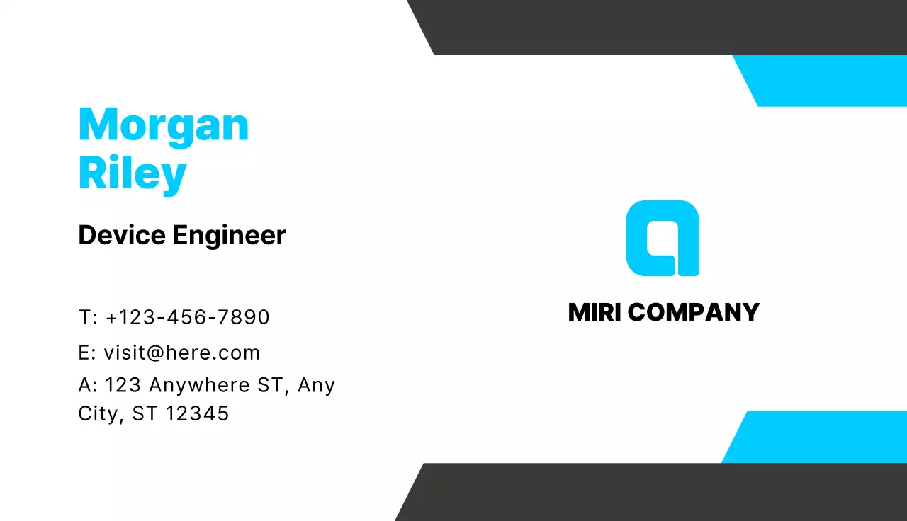 Blue Modern Business Card