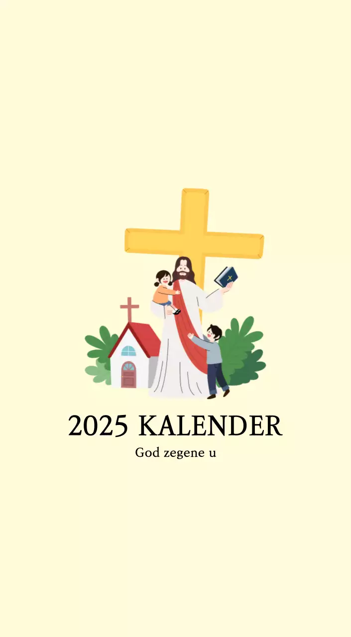 Warme kleurenKerken met schattige illustraties