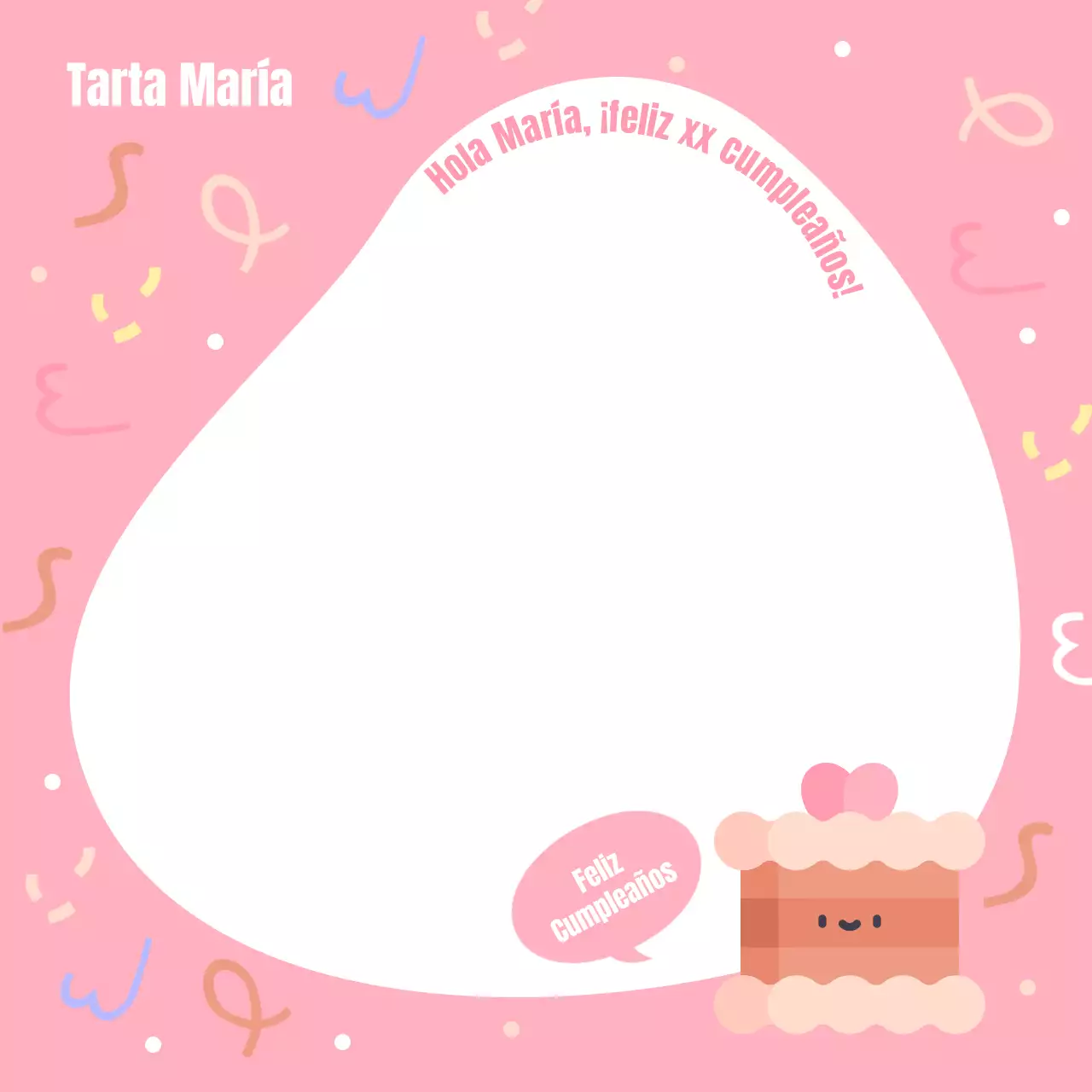 Bonitas tarjetas de felicitación en rosa y blanco