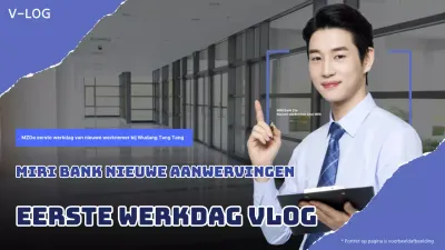 Blauwe moderne vlog-advertenties