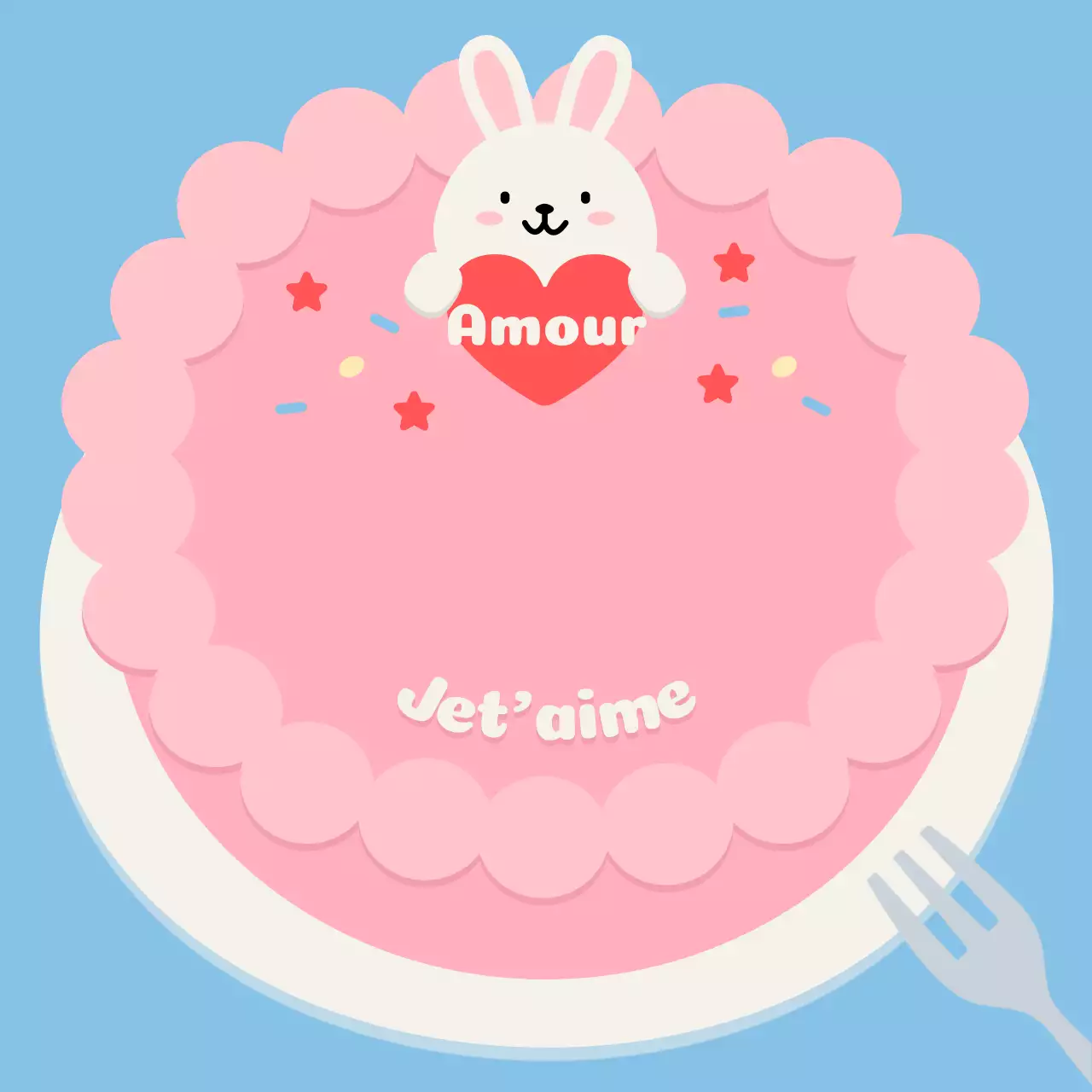 Célébrer avec un gâteau rose