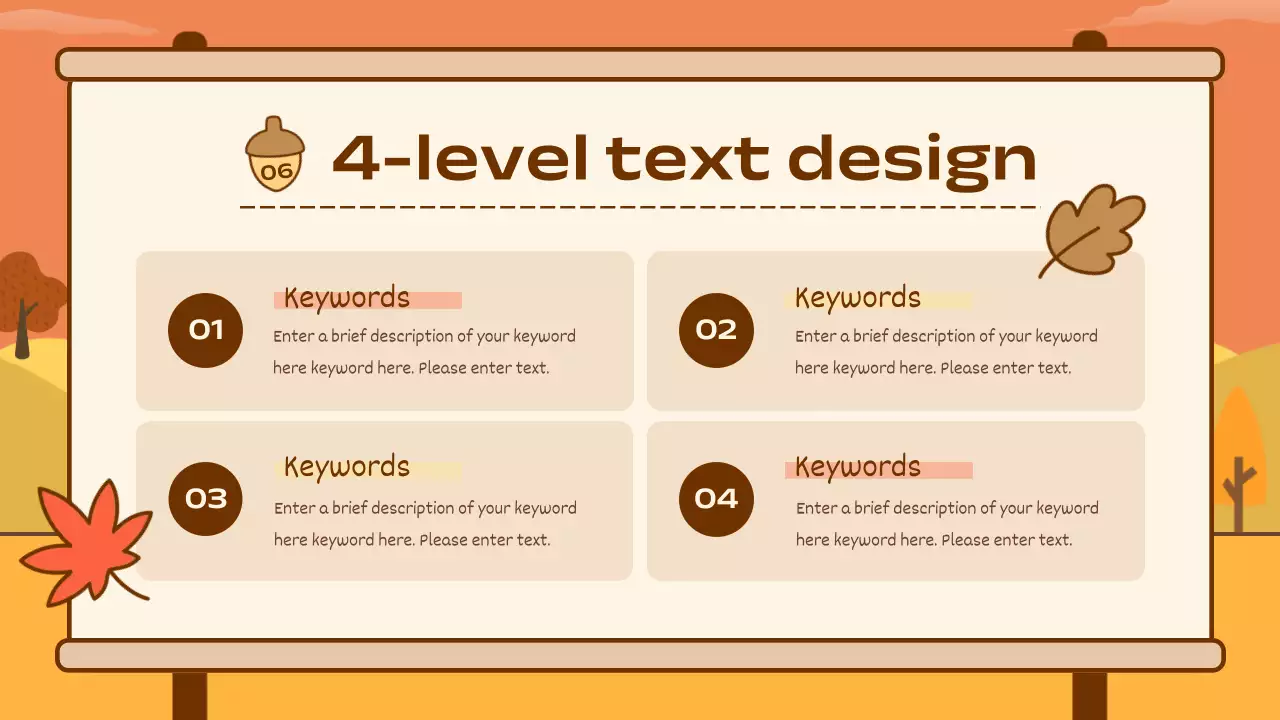 오렌지 귀여운 가을 프리젠테이션