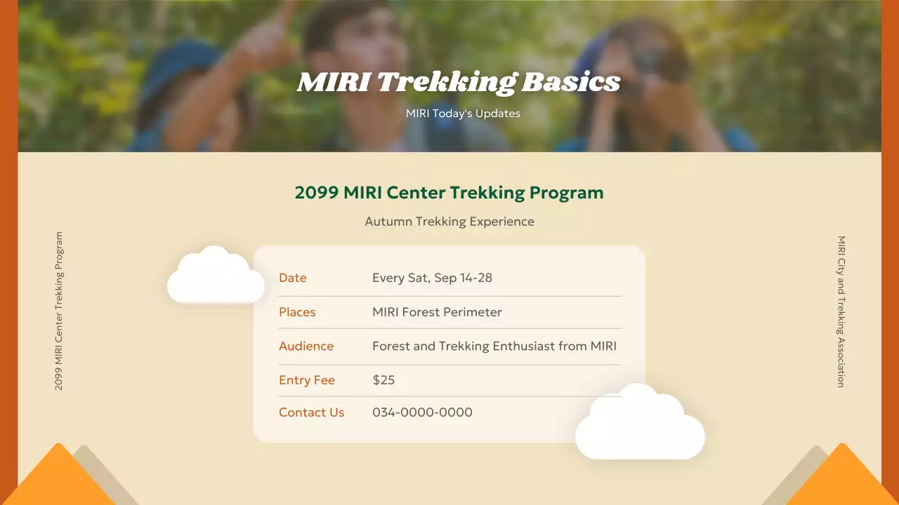 Green Rustic Trekking Schedule Presentation