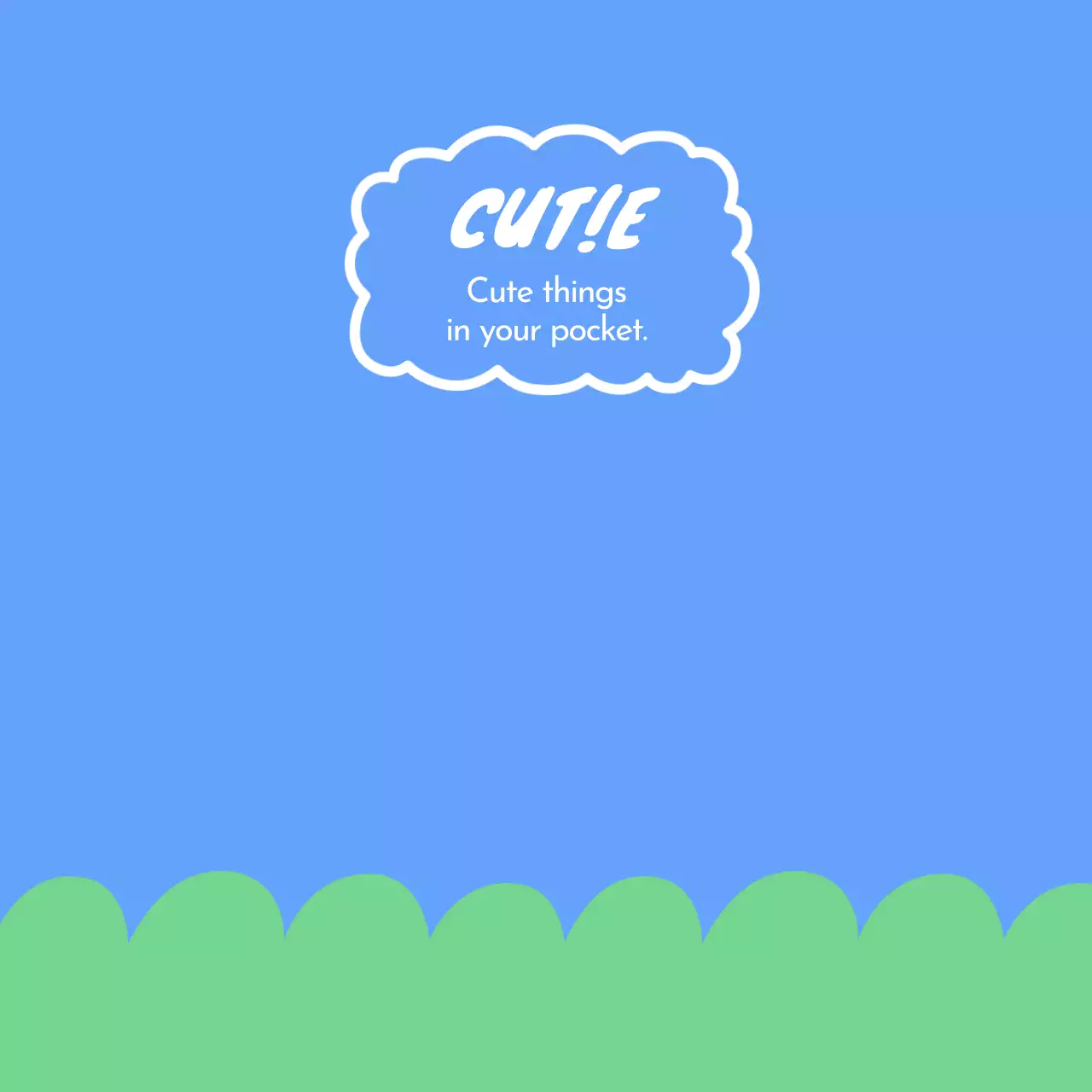 Wallpaper pinable prop biru kecil yang lucu