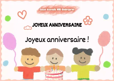 Joyeux anniversaire en rose