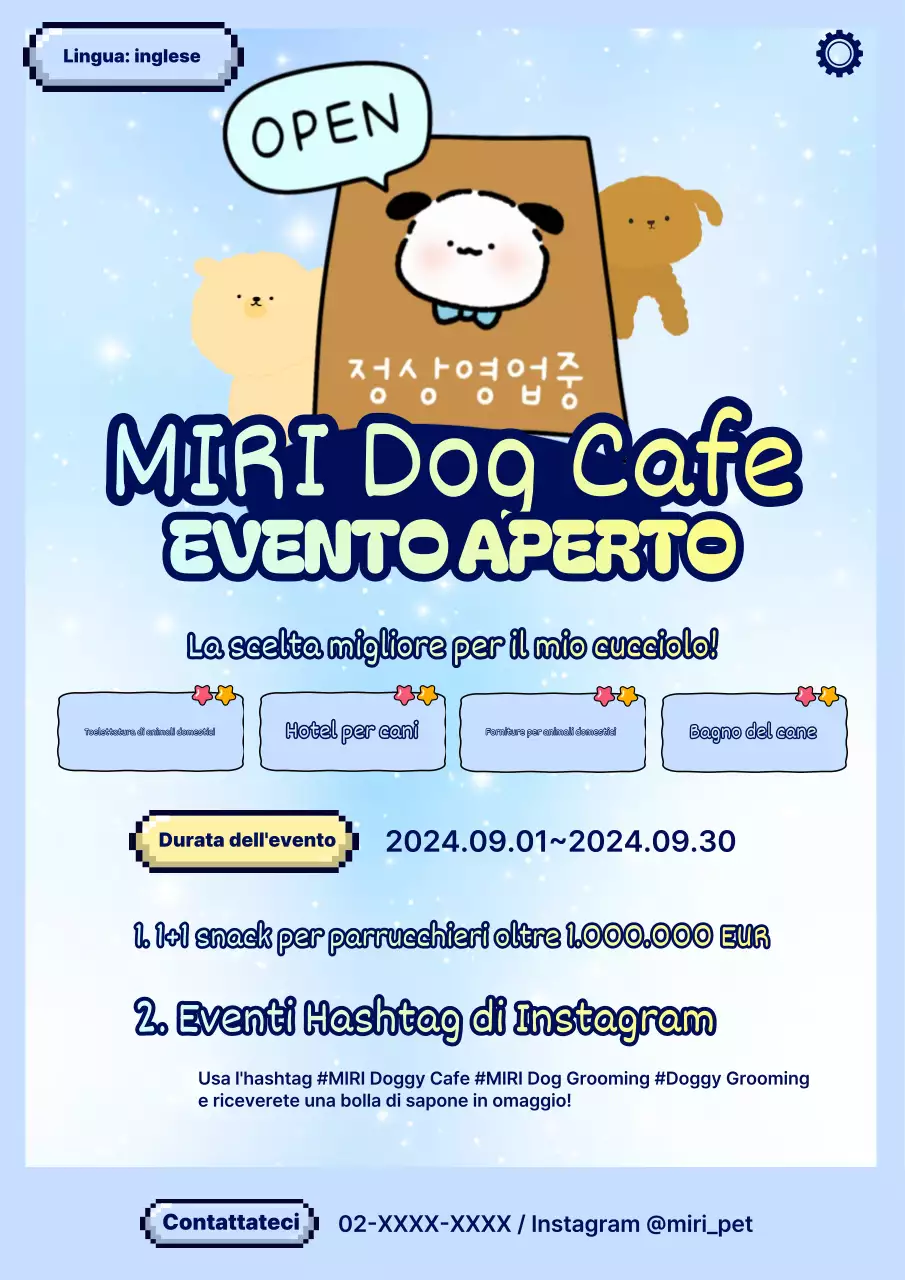 Cerimonia di inaugurazione del Dog Cafè azzurro