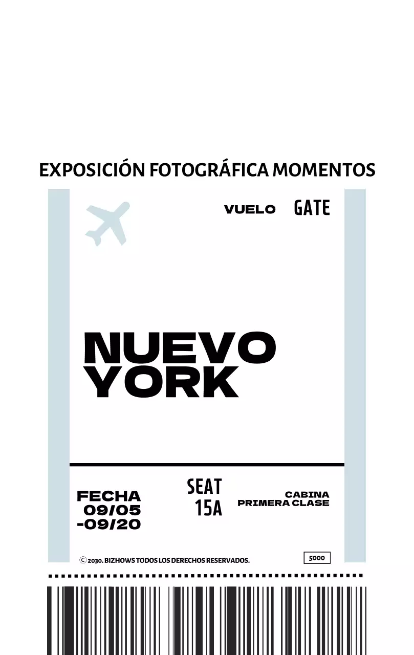 Papel pintado llavero en forma de billete de avión sencillo