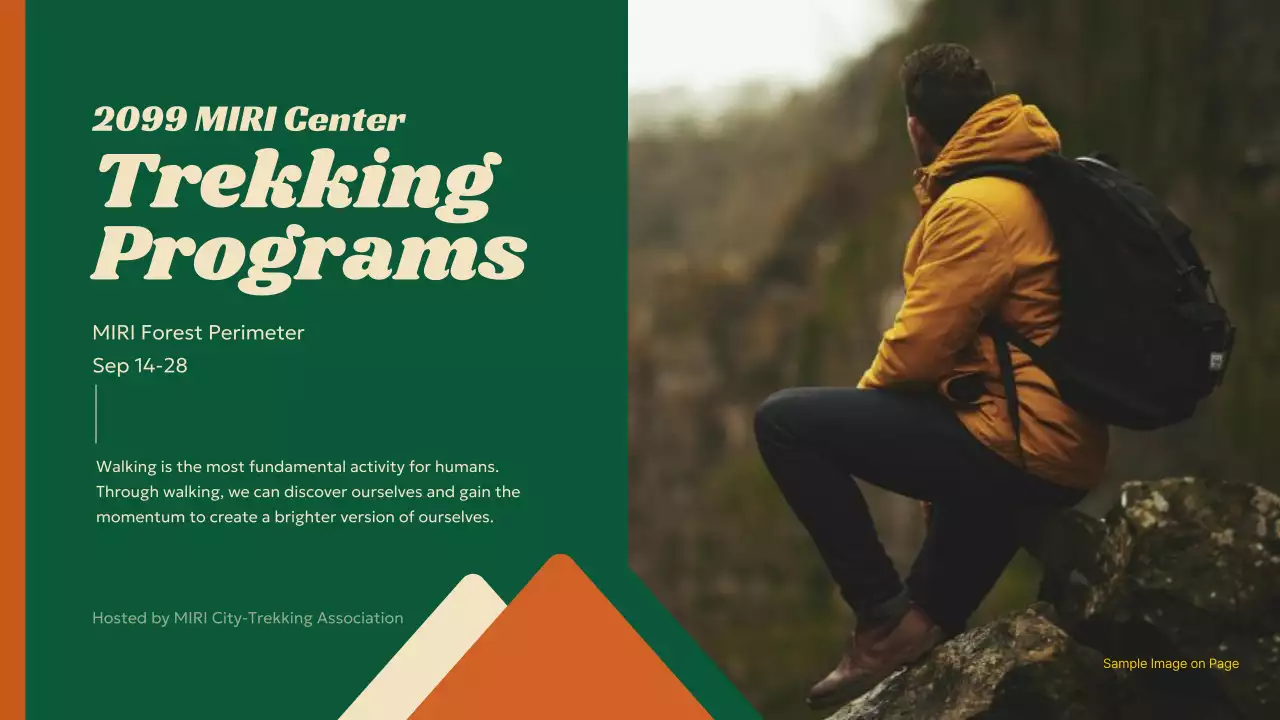 Green Rustic Trekking Schedule Presentation