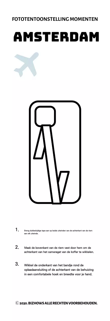 PhoneStrap verpakking wallpaper in de vorm van een vliegticket