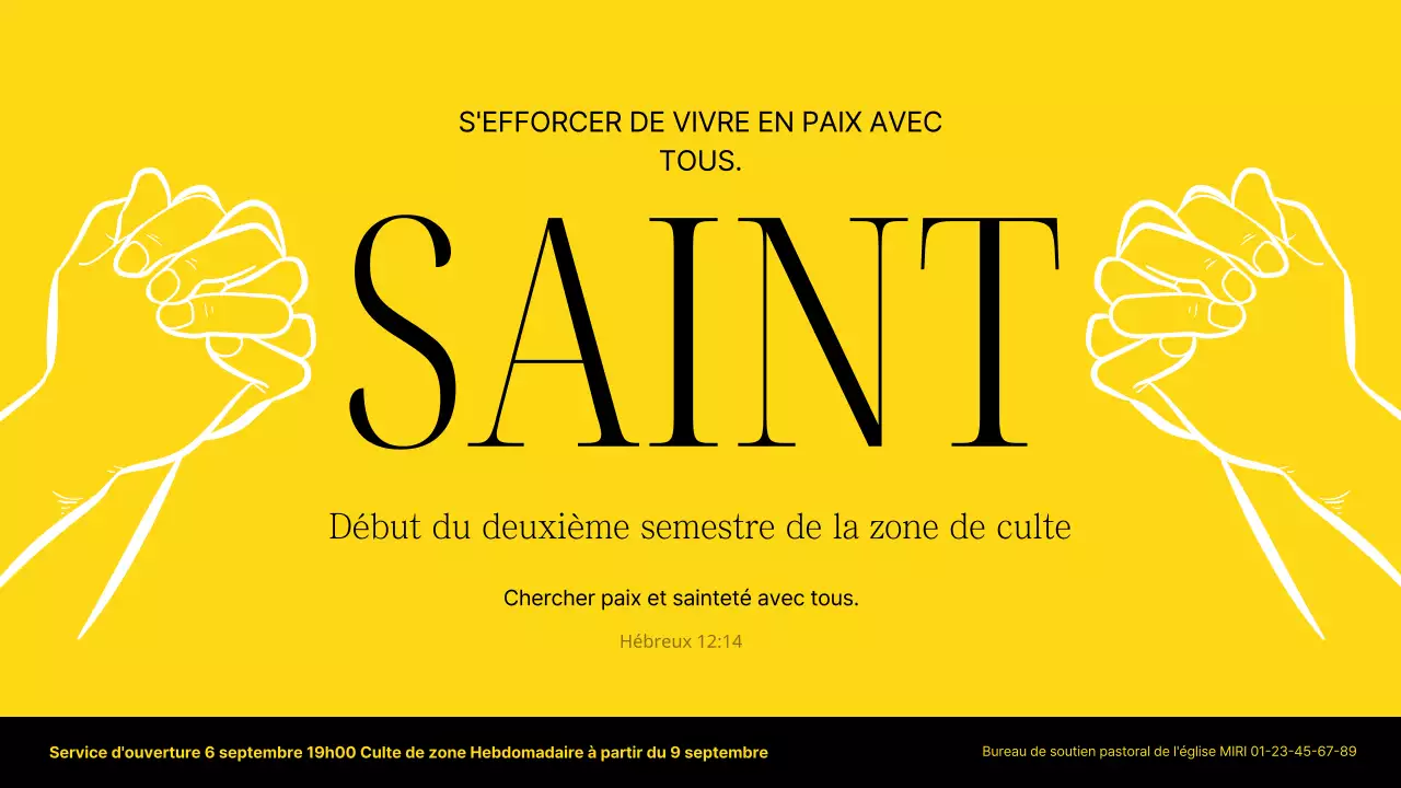 Une église simple en jaune et noir Session 2 Culte zonal Ouverture MainTitle