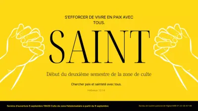 Une église simple en jaune et noir Session 2 Culte zonal Ouverture MainTitle