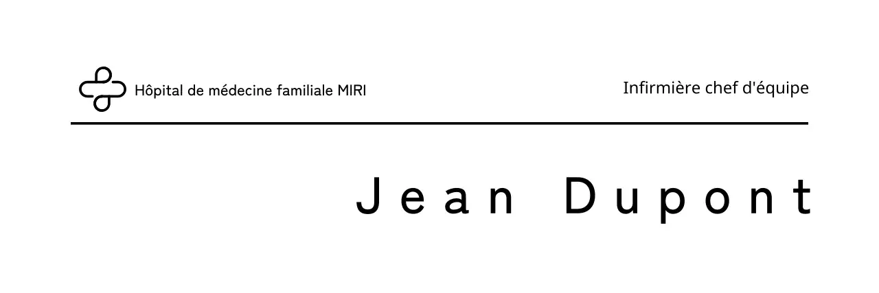 Badges d'hôpital Simple Lines