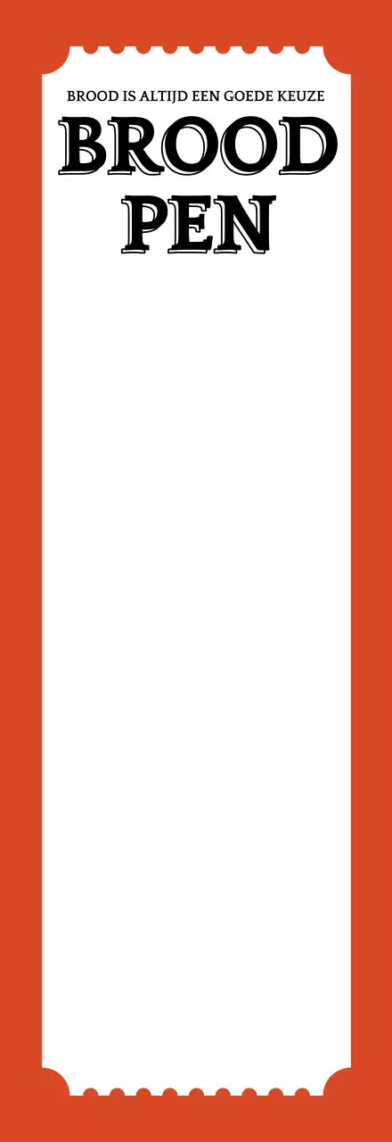 Bakkerij Ticket Pen Merchandise Behang