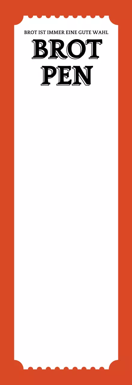 Bäckerei Ticket Stift Merchandise Tapete